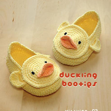 CROCHET PATTERN Baby Duck Booties Duckling Baby Booties Preemie Socks Animal Shoes Yellow Duck Applique Crochet Patterns Newborn Slippers
