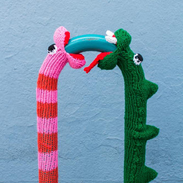Knit Snake Yarnbomb