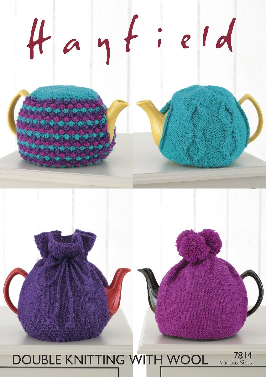 Tea Cosys in Hayfield DK With Wool - 7814- Downloadable PDF