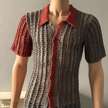 Pinstripe Mesh Shirt