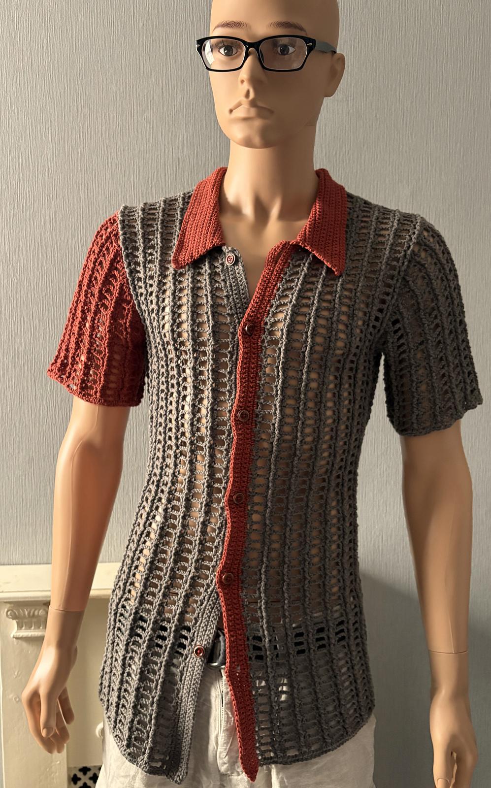 Pinstripe Mesh Shirt
