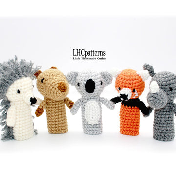 Animal2 Ten Finger Puppets Crochet Pattern