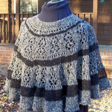 Winter Skies - shawl AND poncho