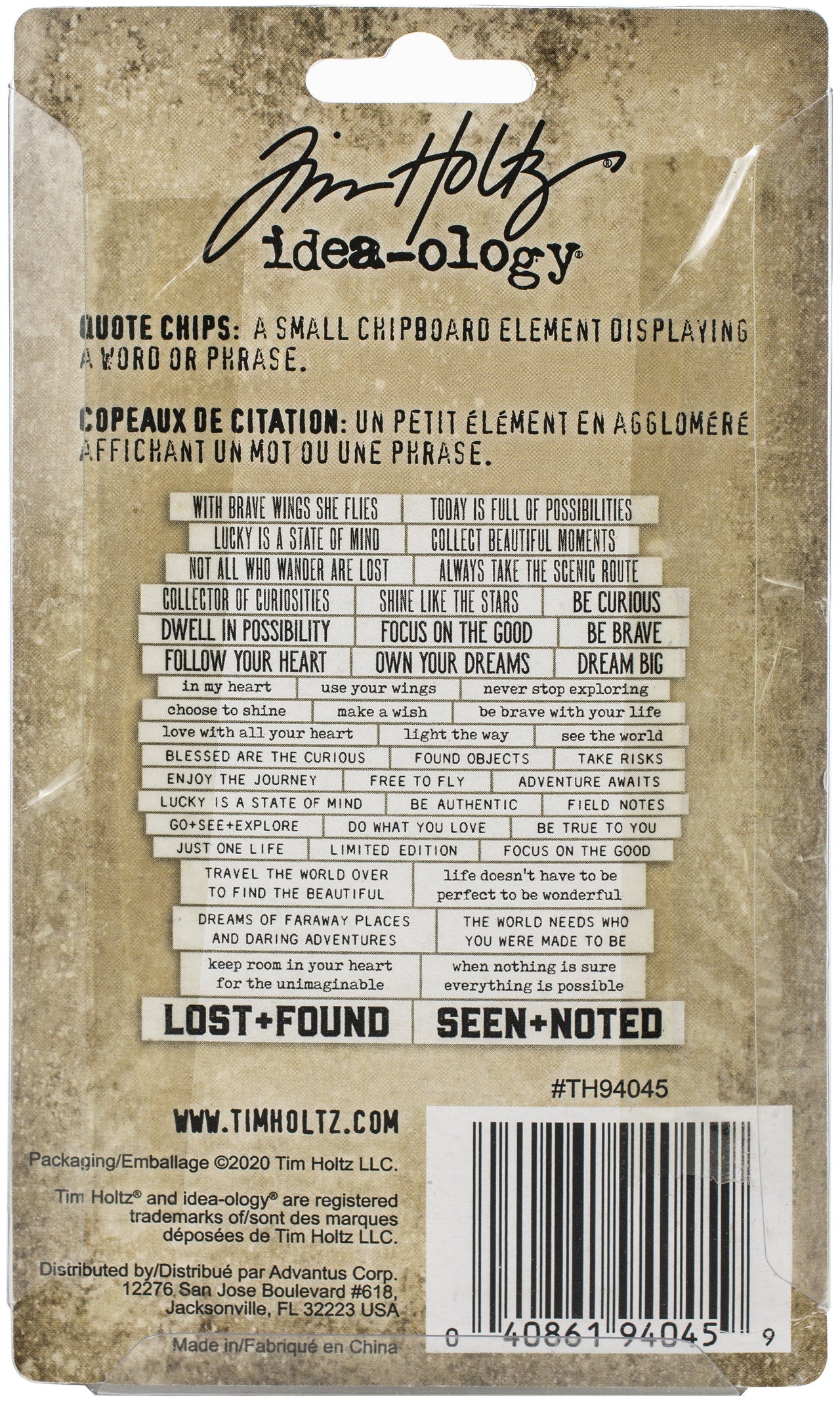 Advantus Idea-Ology Chipboard Quote Chips 47/Pkg - Theories