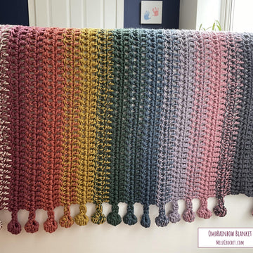 OmbRainbow Blanket pattern by Melu Crochet