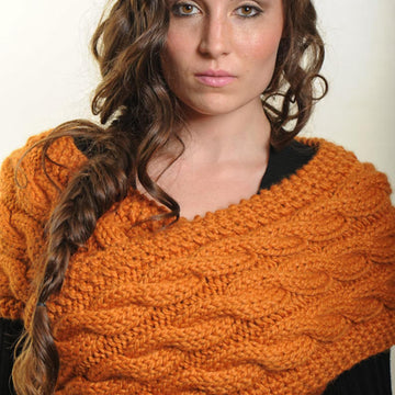 Pullover Cable Vest Wrap