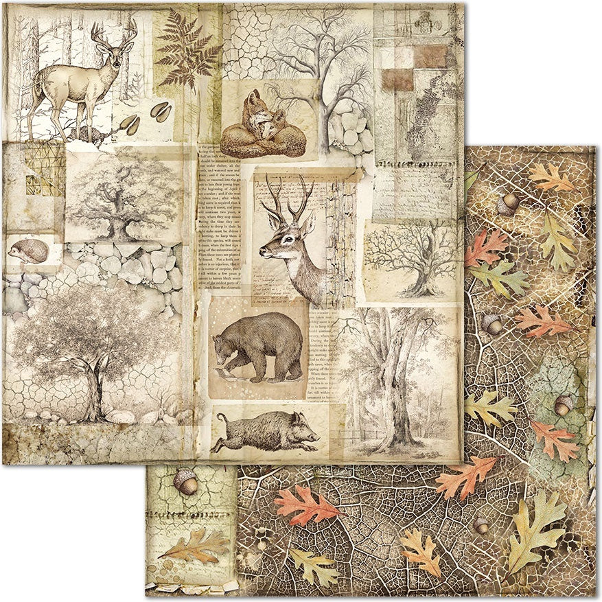 Stamperia Intl Stamperia Double-Sided Paper Pad 12"X12" 10/Pkg - Forest, 10 Designs/1 Each
