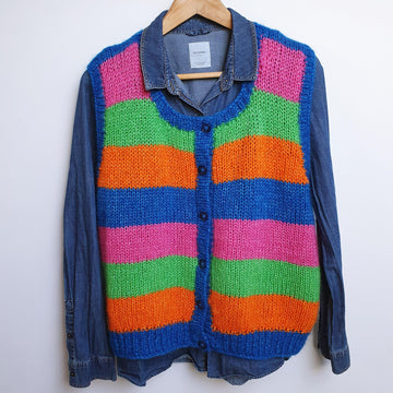 Bright Stripe Knit Waistcoat