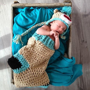 Baby Sock Monkey Hat & Sock Cocoon Pattern