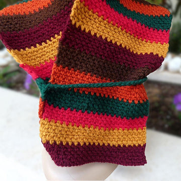6 Stripes Short Scarf
