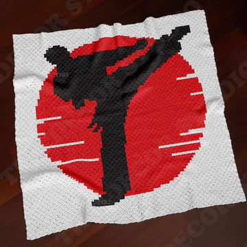 Martial Arts Baby Blanket C2C CROCHET PATTERN
