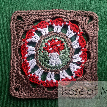 Mushroom Circle Granny Square