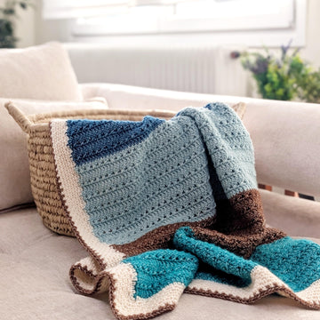 Textured Color Block Baby Blanket