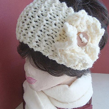 336, KNITTED HEADBAND AND KNITTED FLOWER
