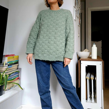 Oversized Basket Weave Sweater