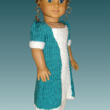 Princess Dress, Knitting Pattern for American Girl and 18 inch dolls. 038