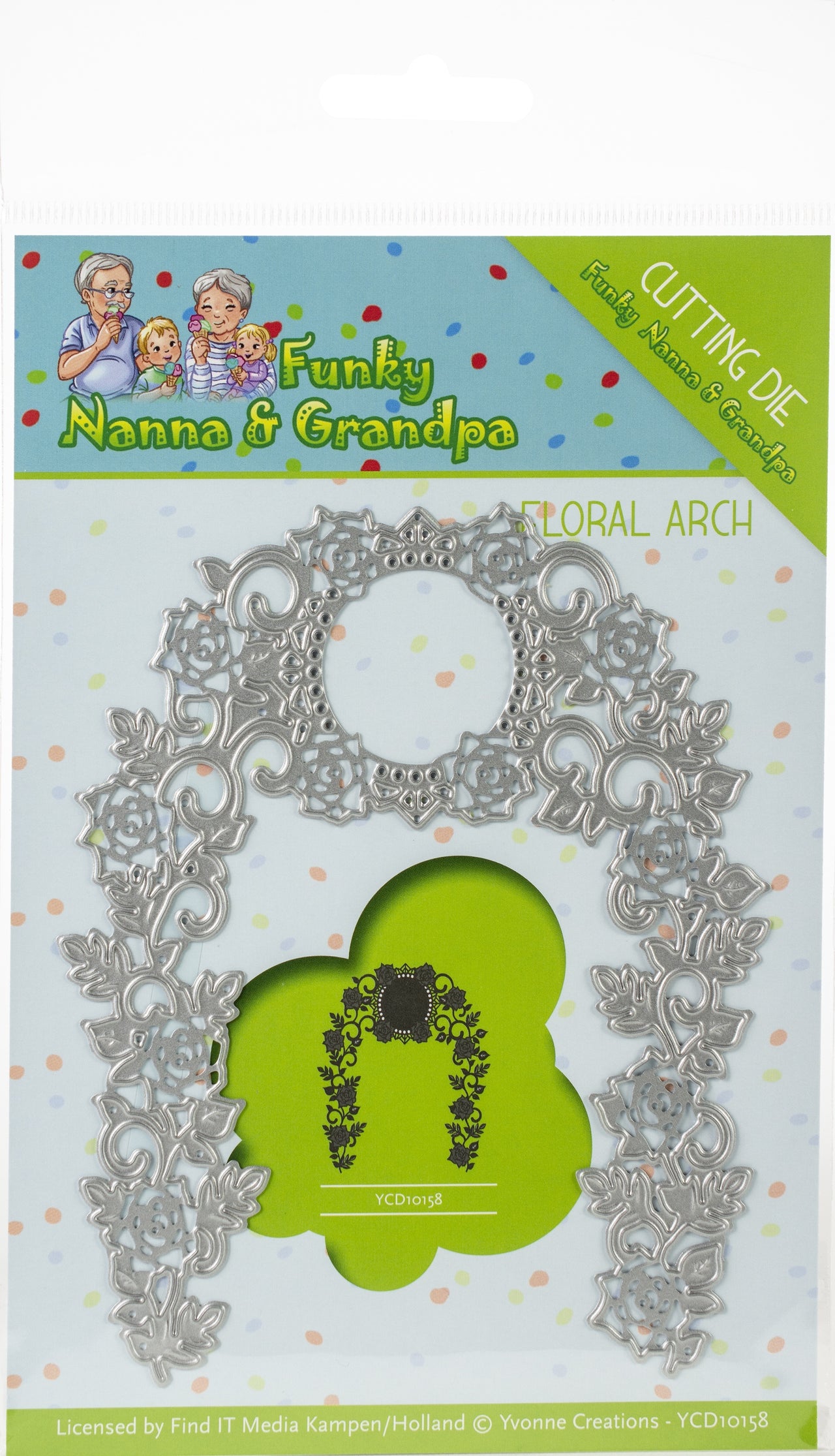 Find It Trading Yvonne Creations Die - Floral Arch, Funky Nanna's