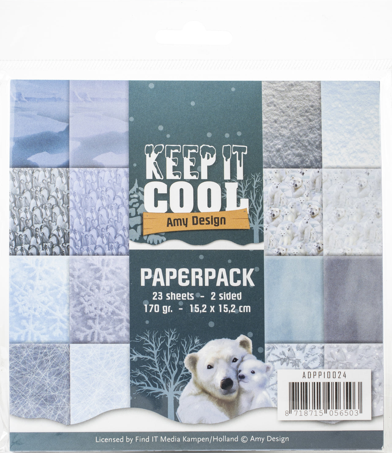 Find It Trading Amy Design Paper Pack 6"X6" 23/Pkg - Keep It Cool, Double-Sided