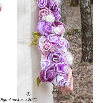 Rose motif scarf