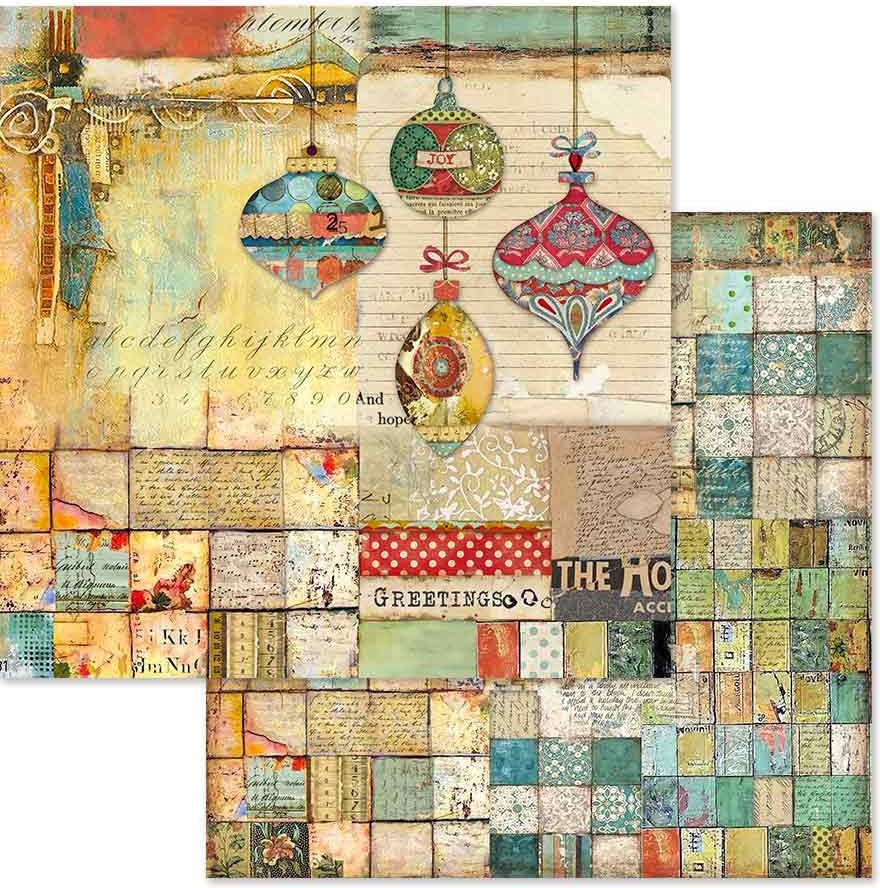 Stamperia Intl Stamperia Double-Sided Cardstock 12"X12" 10/Pkg - Christmas Decorations