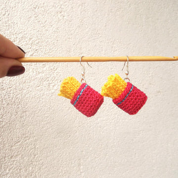 French fries earrings