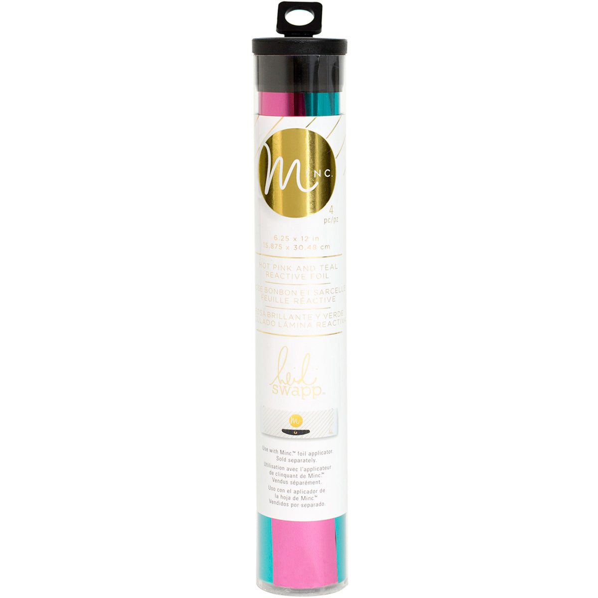 American Crafts Heidi Swapp Minc Reactive Foil Combo Pack 6.5"X12" 4/Pkg - Teal & Hot Pink