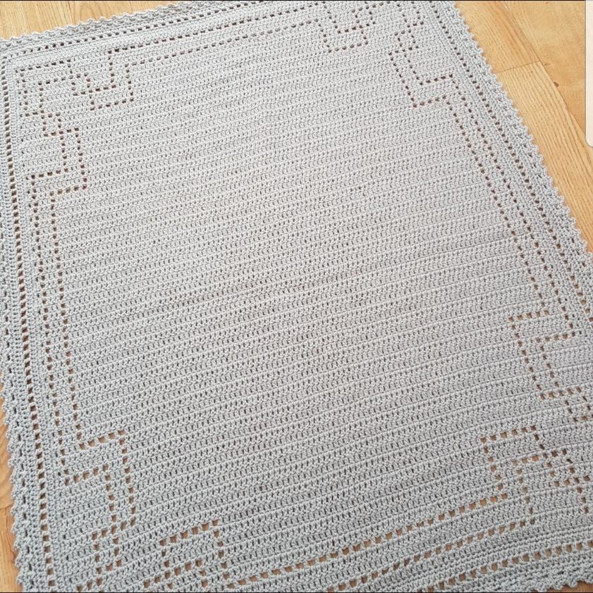 Basic Border Blanket Crochet Pattern - US Terms