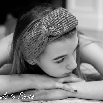 Headband Style Ear Warmer with Bow (3 sizes to fit child-adult)