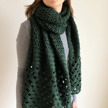 Crochet Wrap Pattern: Grand In Green Wrap