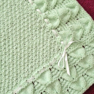 BLUEBELL IN ARAN  Baby Blanket