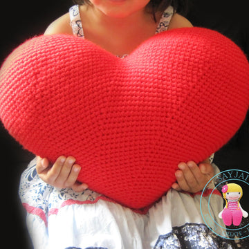 Heart Cushion - PDF crochet pattern