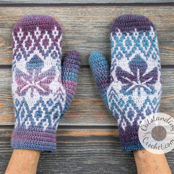 Star Leaf Mosaic Mittens
