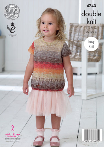 Top & Cardigan in King Cole Shine DK - 4740 - Leaflet