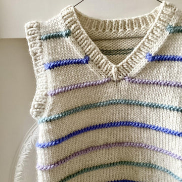 Chunky Striped V Neck Vest
