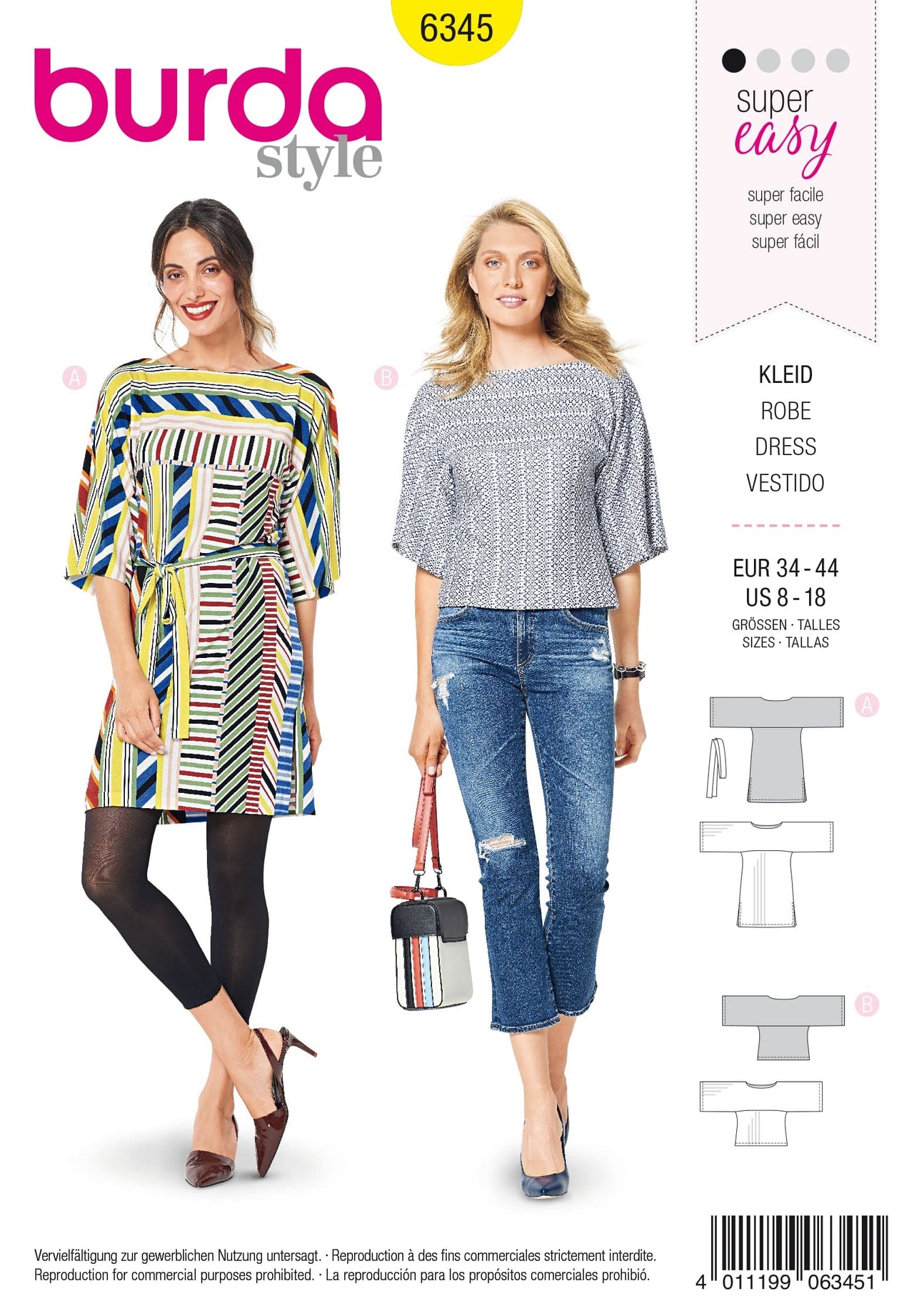 Burda Style Misses' Sportswear B6345 - Paper Pattern, Size 8-18