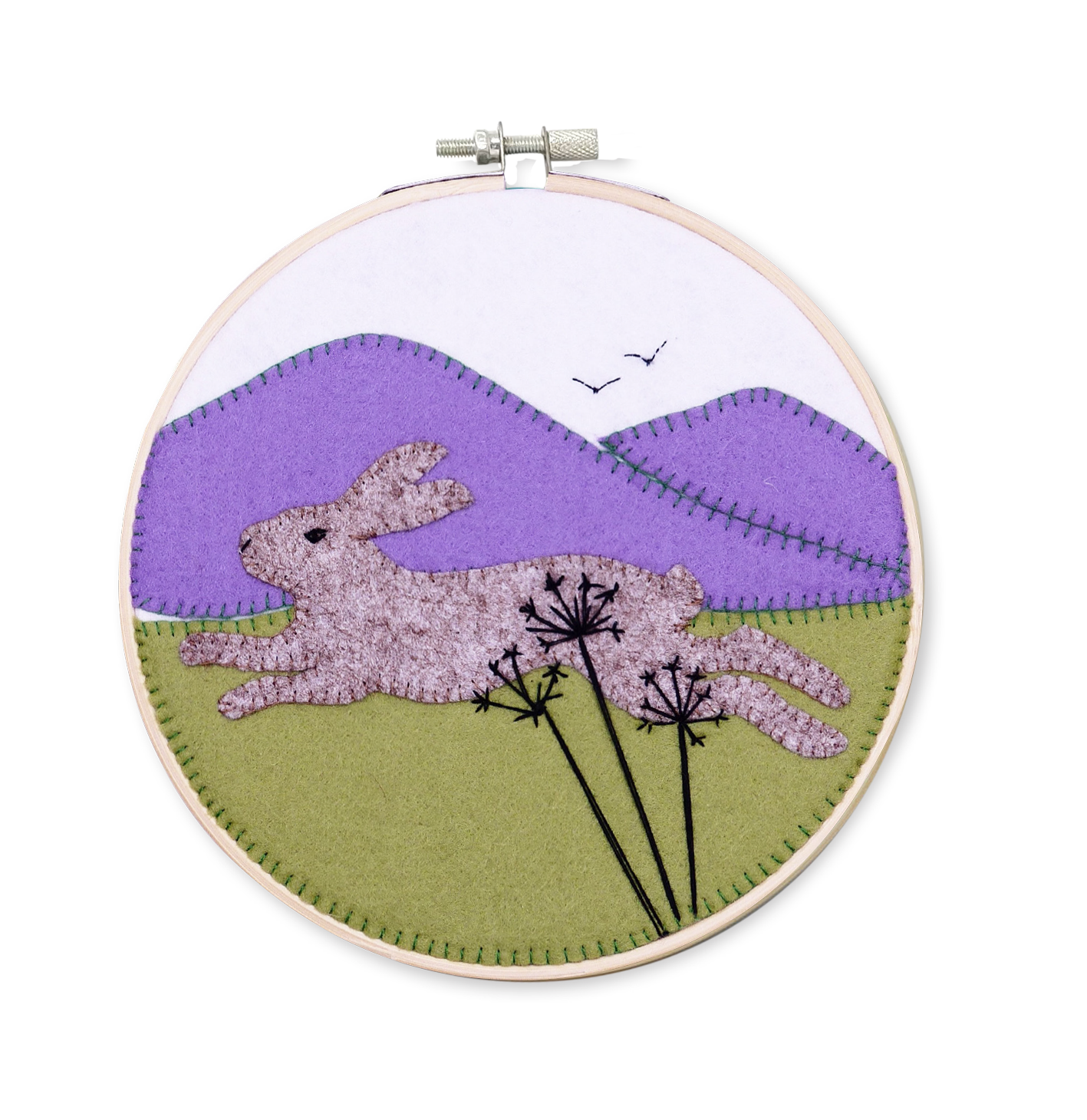 The Crafty Kit Company Running Hare Felt Applique Kit - 15cm