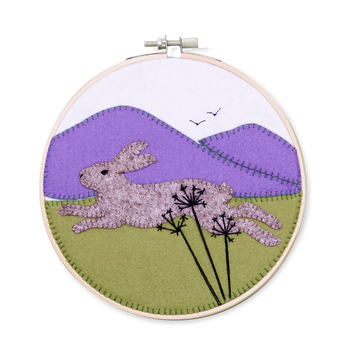 The Crafty Kit Company Running Hare Felt Applique Kit - 15cm