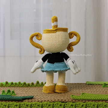 Ms. Chalice from Cuphead Amigurumi Pattern (Big Version) – Digital PDF