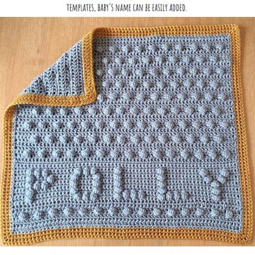 Customisable Polka Dot Bobble Blanket US terminology by Melu Crochet