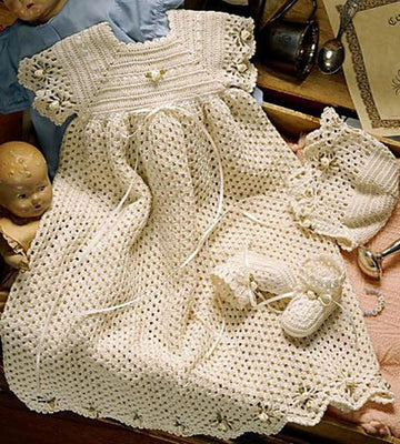 Spider Edge Christening Gown Set