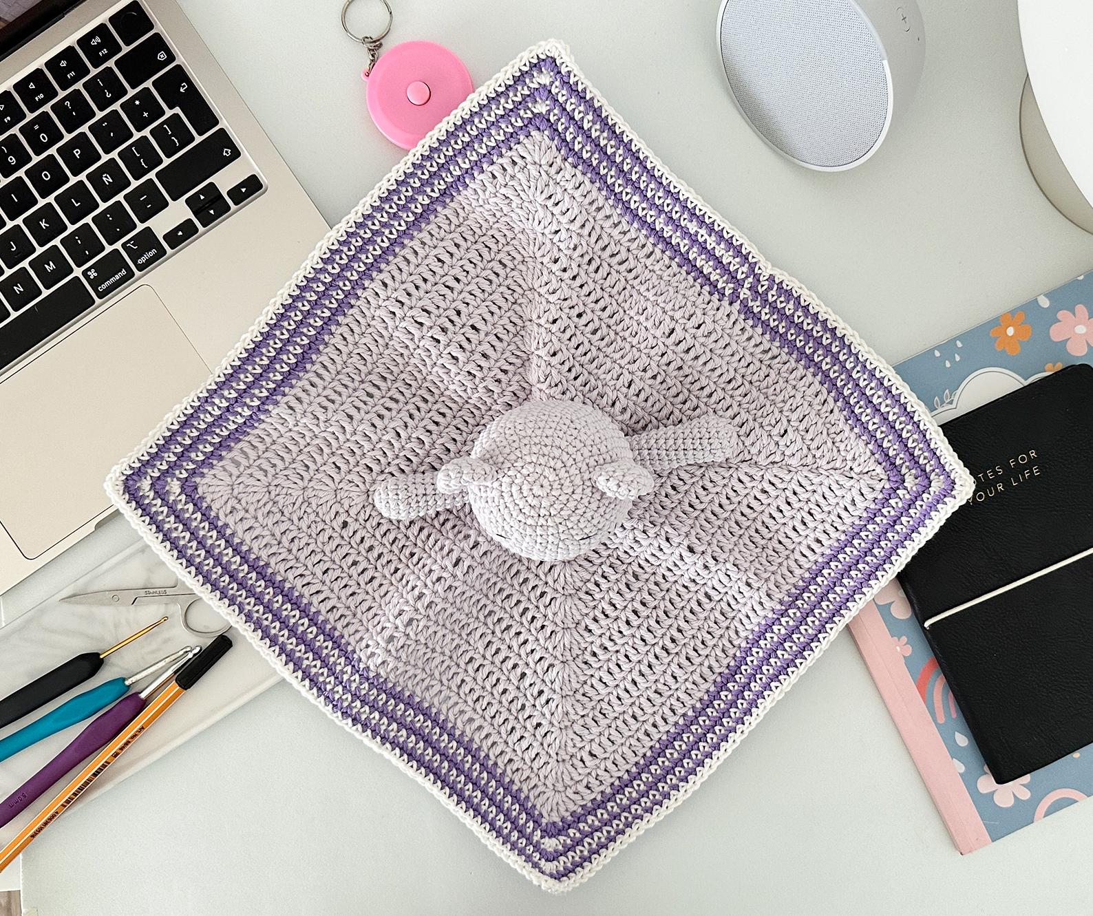 Bear lovey blanket crochet pattern