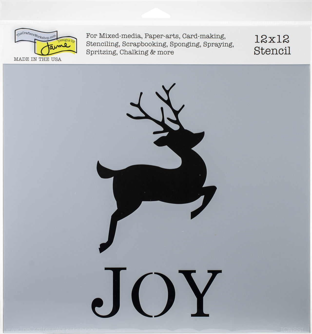 The Crafter's Workshop Crafter's Workshop Template 12"X12" - Reindeer Joy