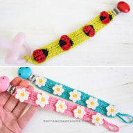 Ladybug & Daisy Pacifier Clip