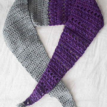 Split Screen Pom Pom Scarf