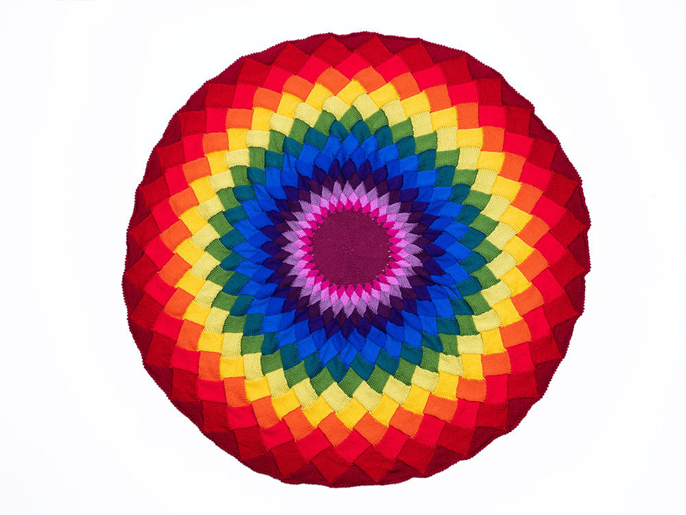 Entrelac Rainbow Blanket in Deramores Studio DK Acrylic - Downloadable PDF
