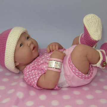 Just For Preemies - Premature Baby 4 Ply Bumper Booties and Beanie