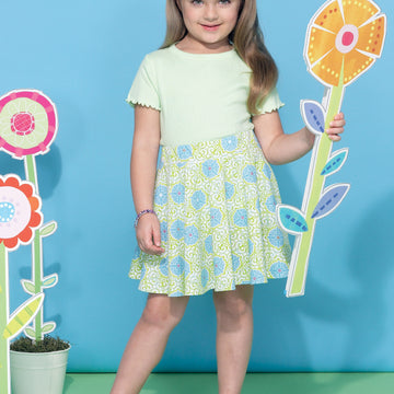 McCall's Children's/Girls' Straight, Handkerchief, or High-Low Hem Skirts M7345 - Sewing Pattern