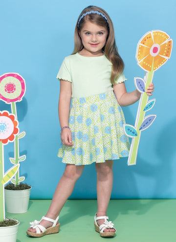 McCall's Children's/Girls' Straight, Handkerchief, or High-Low Hem Skirts M7345 - Sewing Pattern