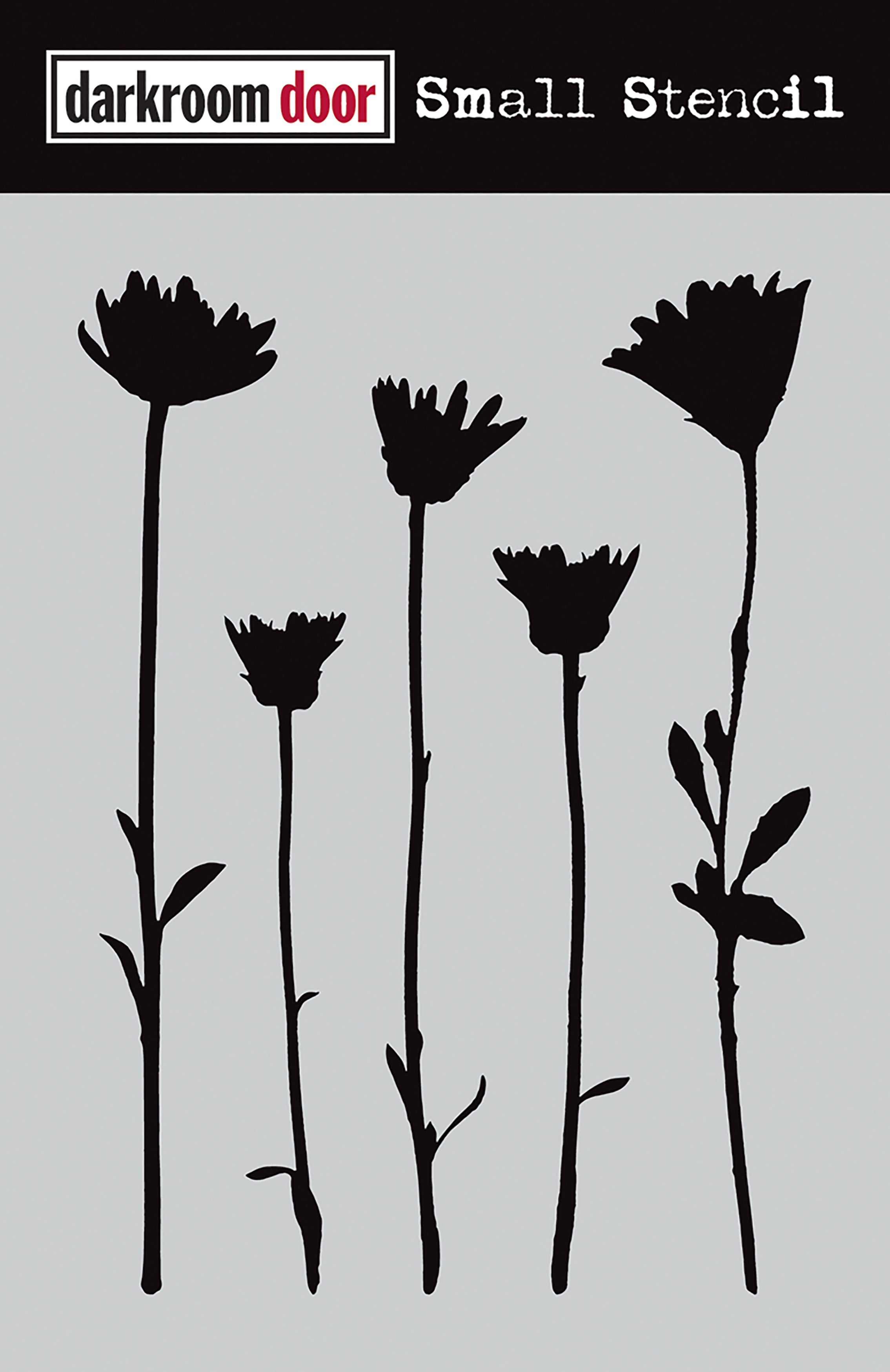 Darkroom Door Stencil 4.5"X6" - Wildflowers