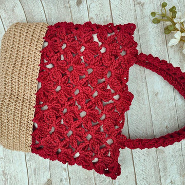 Flower Lace Tote Bag Crochet Pattern